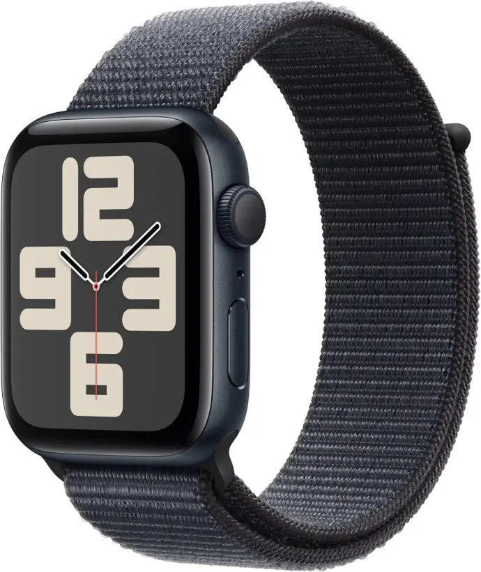Apple Watch SE GPS 44mm Midnight Aluminium Case with Ink Sport Loop 