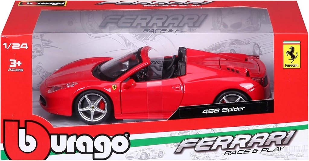 Bb 18-26017 1/24 Ferrari R & P (W/O Stand) - 458 Spider 47526017