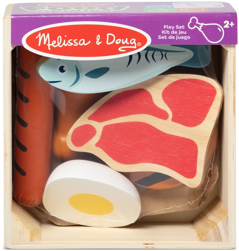 Melissa And Doug Wooden Food Groups Play Set - Protein