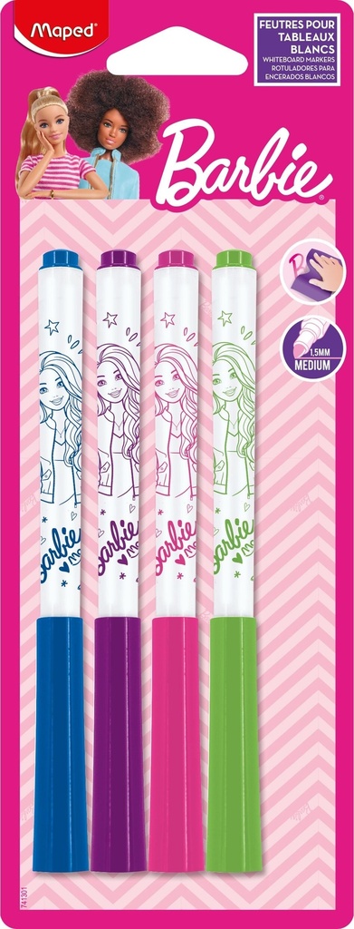 White Board Markers Barbie Bls=4Pcs