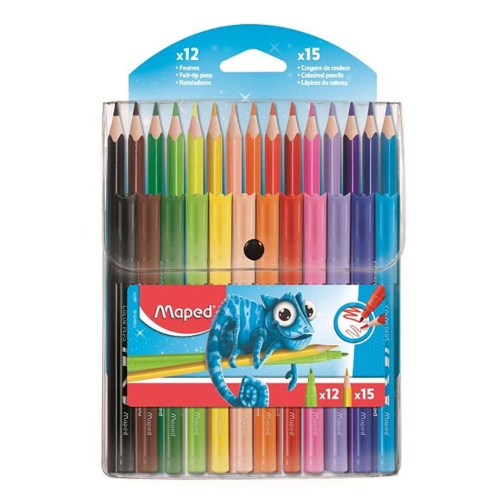 Pulse Combo Pack 15Colpencils+12 Felttip
