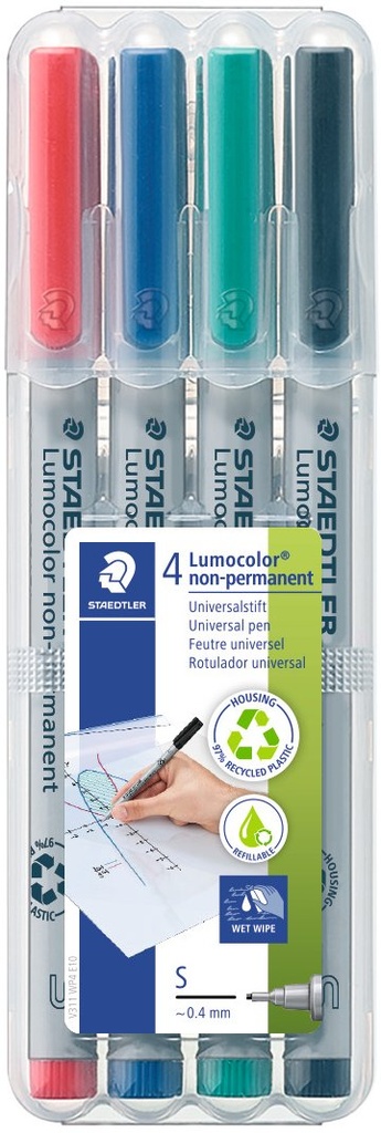 Lumocolor Ohp Non-Perm Pk=4Col