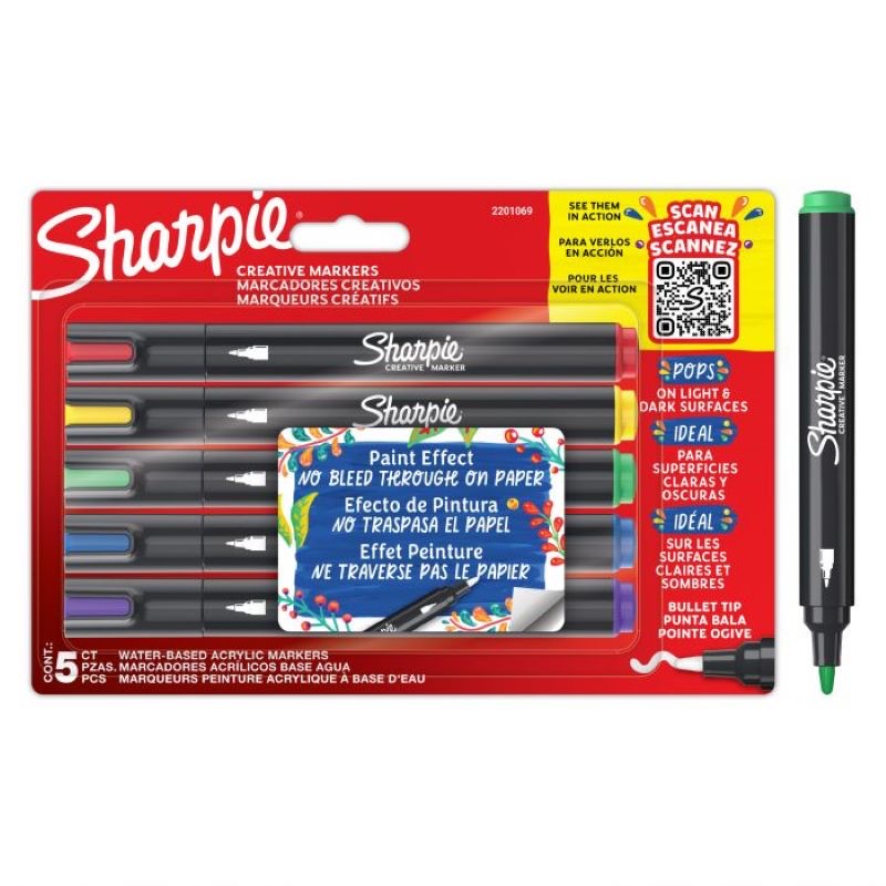 Sharpie Creativ Marker Bullet Bls=5Col