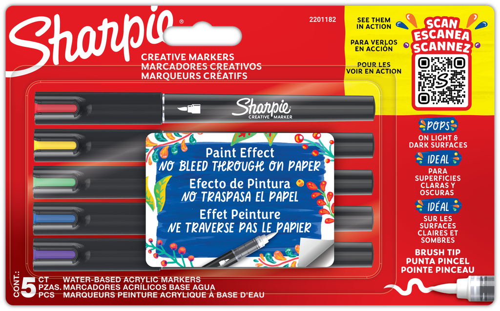 Sharpie Creativ Marker Brush Bls=5Col