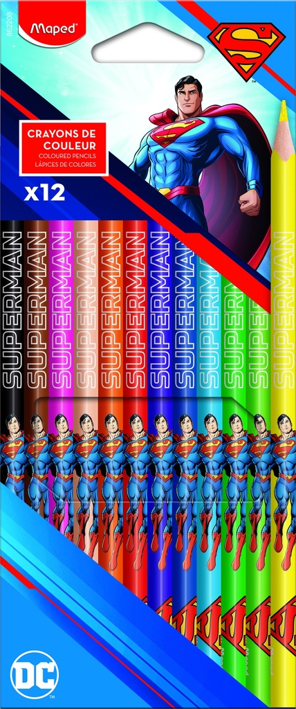Color Pencils 12 Colors Superman
