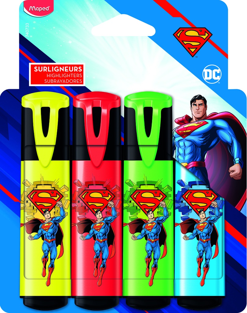 Highlighter Pac=4Clr Superman
