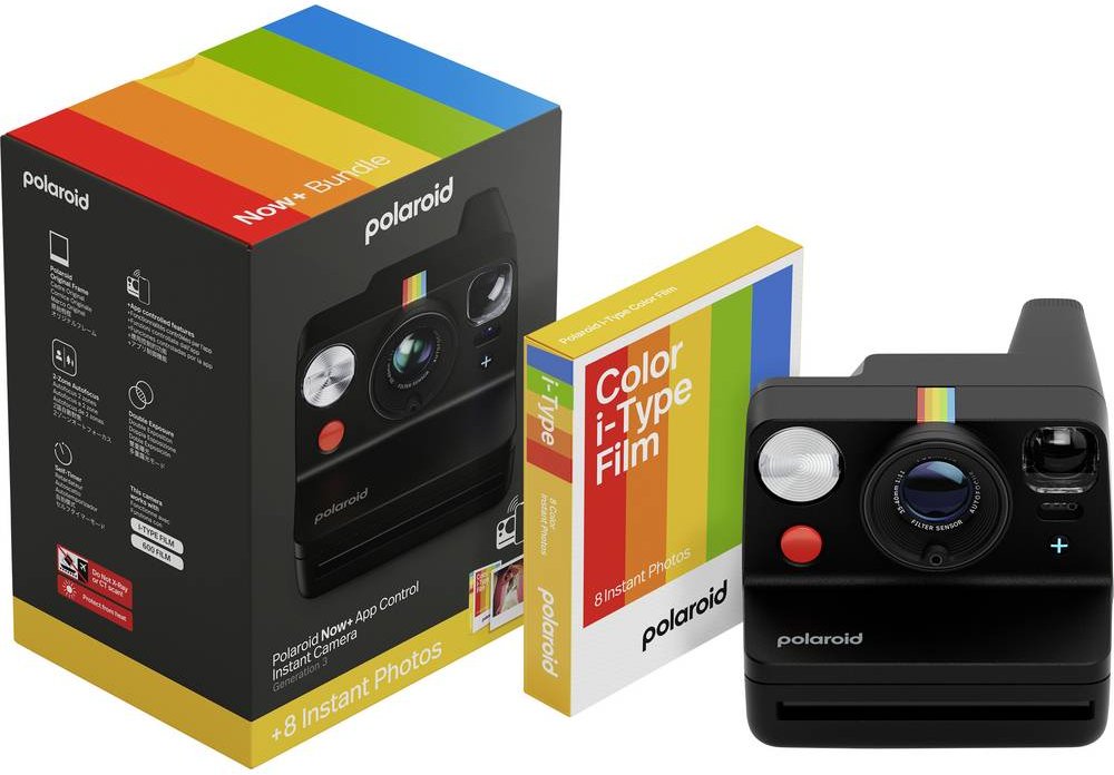 Polaroid Now+ Gen 3 Black + Color Film Bundle (8 Photos)