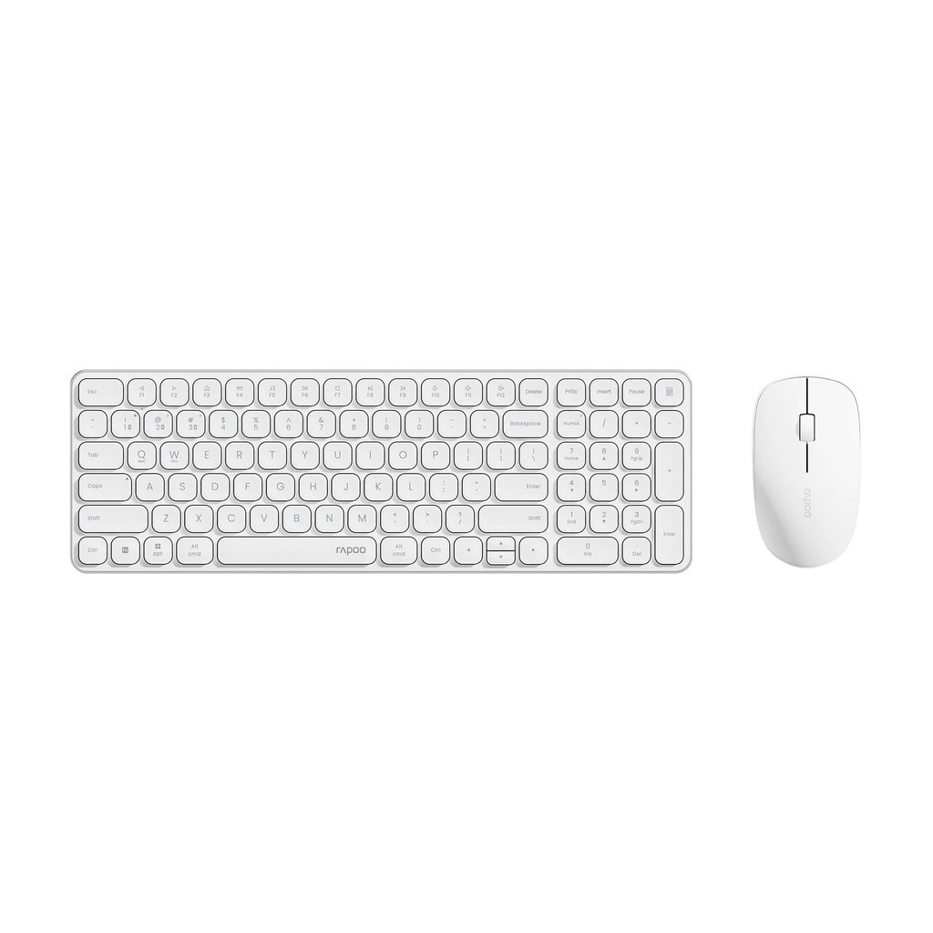 Rapoo 9320M Multi-mode wireless Optical Mouse & Keyboard Combo AR White