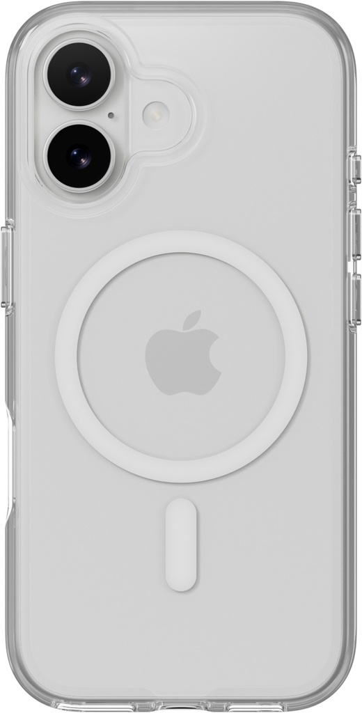 Mageasy Bright M Never Yellowing Protective Clear Case With Independent Metal Buttons For Iphone 17-Transparent/White Ring