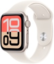 Apple Watch SE 3 44mm, GPS, Starlight Aluminium Case With Starlight Sport Band - M/L