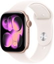 Apple Watch Series 11 46mm, GPS, Rose Gold Aluminium Case With Light Blush Sport Band - M/L