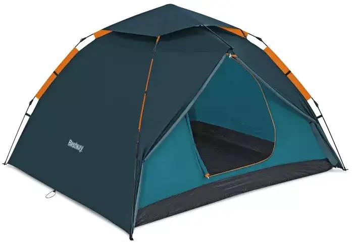Bestway (28"+6'11"+28") x 7'10" x 54"/(70cm+2.10m+70cm) x 2.40m x 1.38m Alpine Dome 4 Tent with SwiftClick Setup