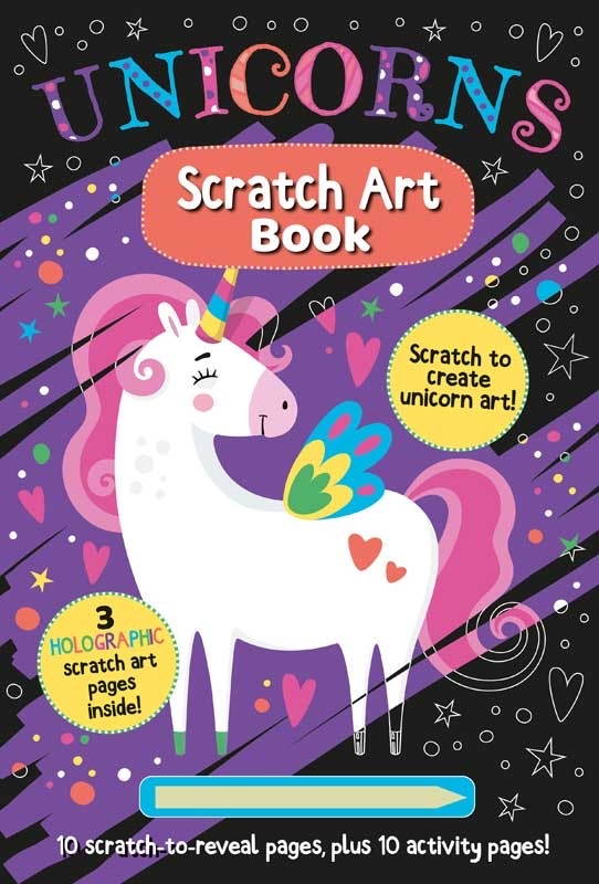 Unicorns Scratch Art Book