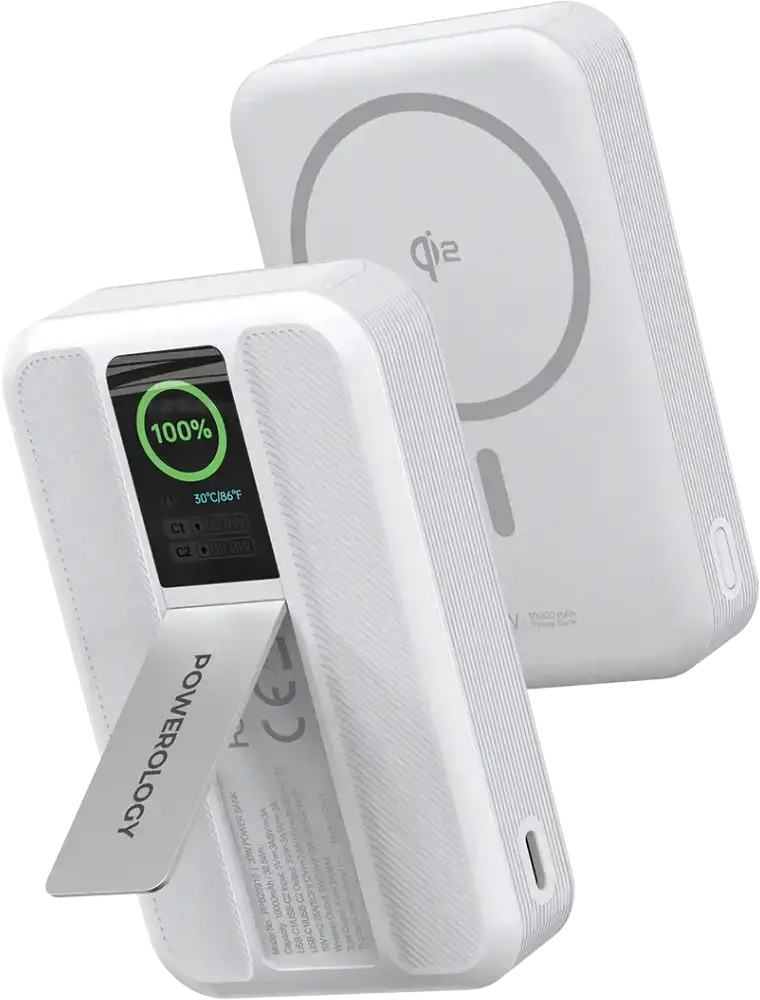 Powerology Vision 10000 Mah Magsafe Power Bank Pd 30W,Ppb20910Wh,White