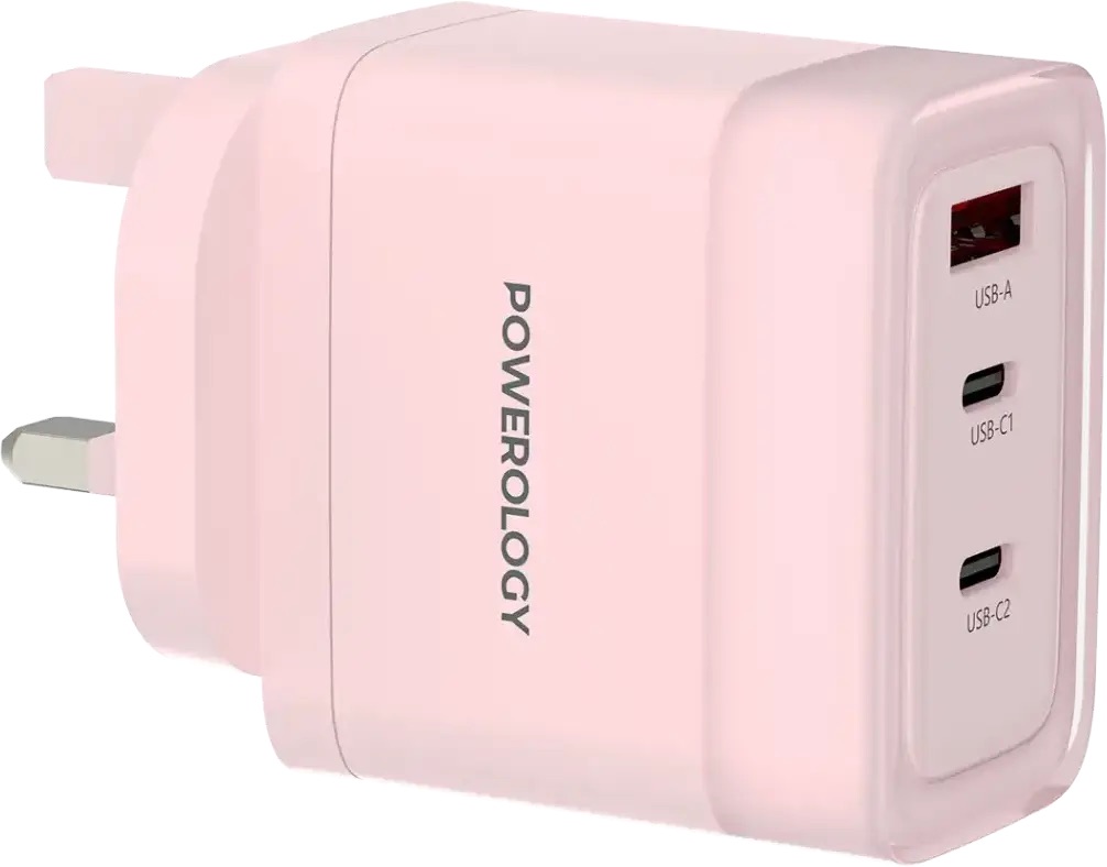 Powerology Lunex Series Fast Charging Adapter Pd 65W,Pwfc1028Bpk,Pink