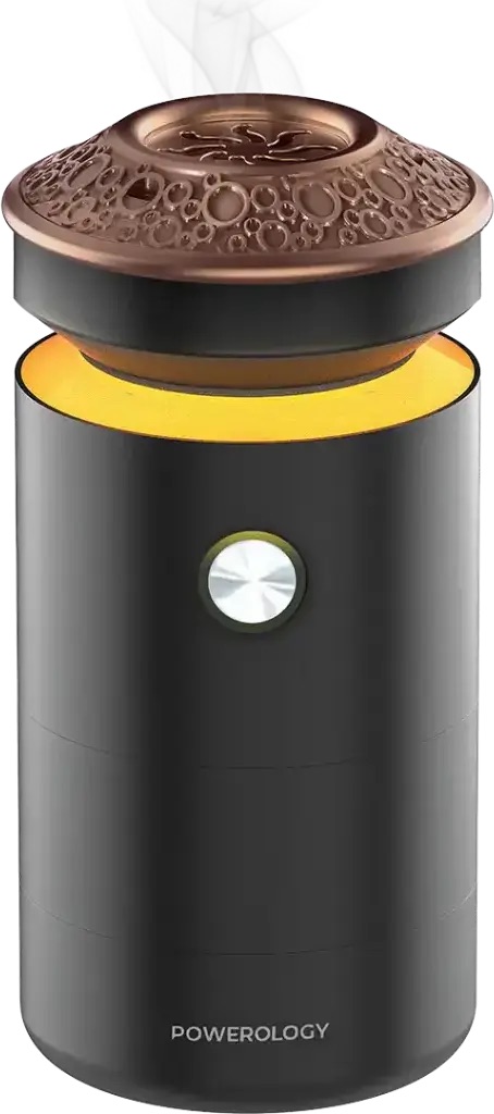 Powerology Oudan Incense Bakhoor Burner,Psm024Bk,Black