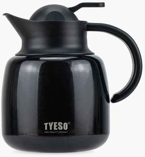 Tyeso Stainless Steel Vacuum teapot - 1000ml Black 