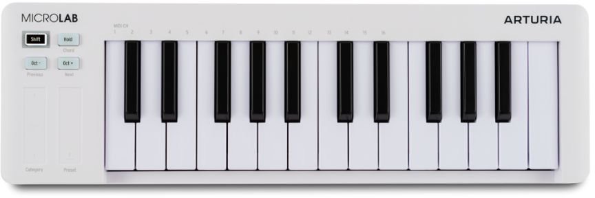 Arturia Microlab Mk3 Universal Midi Keyboard Controller – White