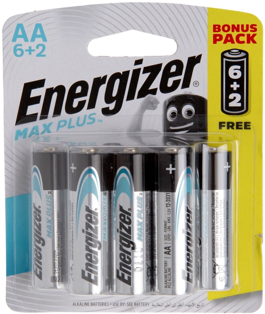 Energizer Maxplus Alkaline BP6+2 AA 