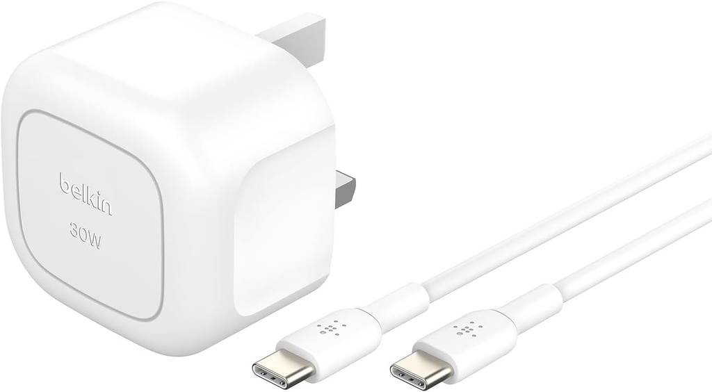Belkin 30W Usb-C Cube Wall Chrg W/ 1M Pvc C-C Cbl