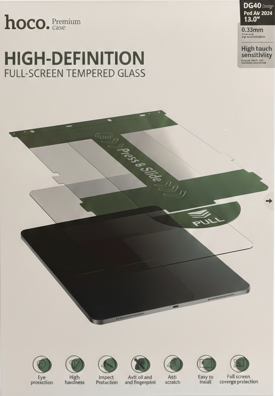 Hoco DG40 Pad Air 2024/2025 Hd Tempered Glass For Tablet(13 Inches)