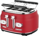 Westinghouse, 4 Slice Toaster, With 2 Pcs Bun Warmer , Red