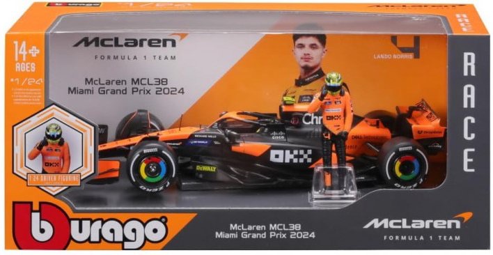 Bburago 1:24 Formula - Mclaren Team Mcl38 (2024)