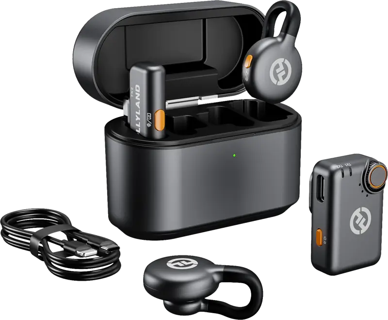 Hollyland Lark M2S Combo-Gray (2RX+Lightning Cable)