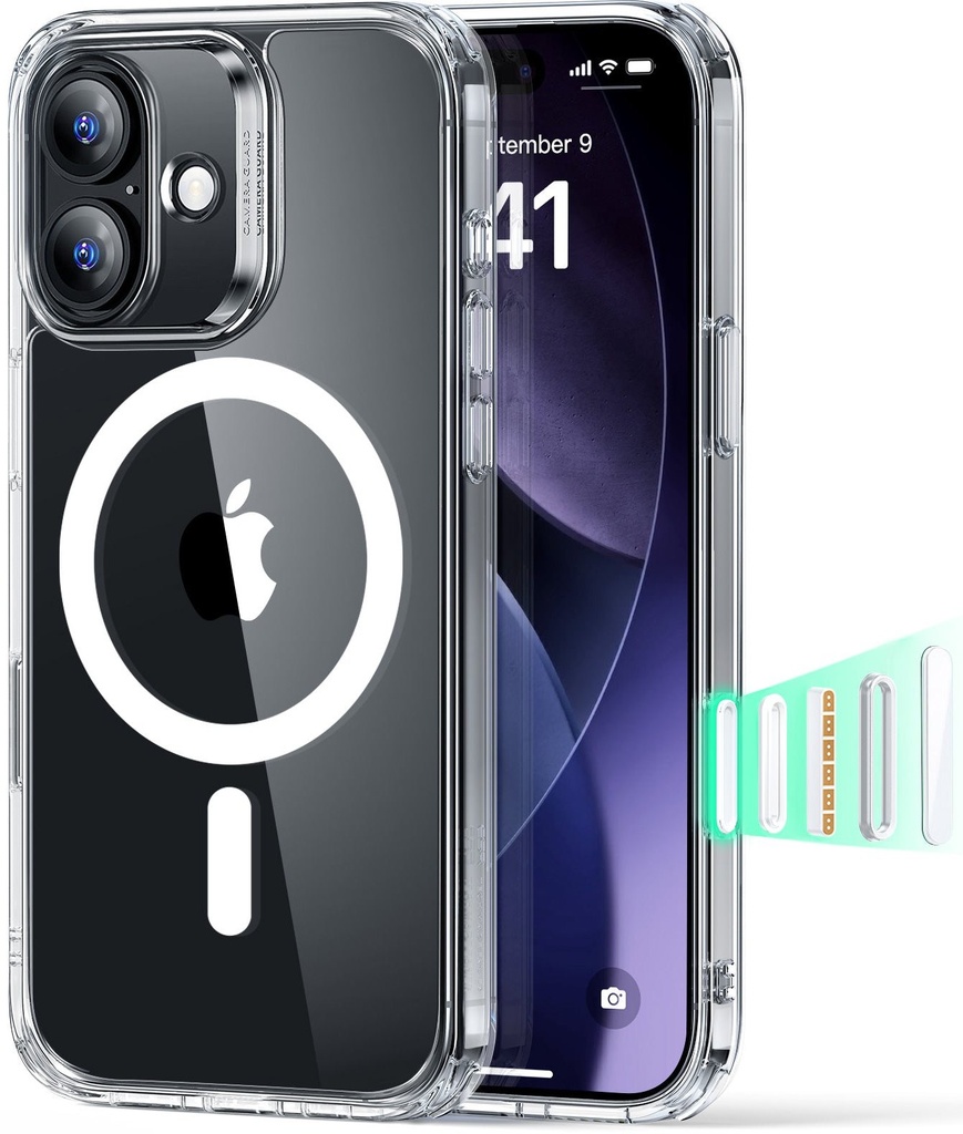 Esr Classic Hybrid Magnetic Case (Camera Control), Compatible With Iphone 17, Clear