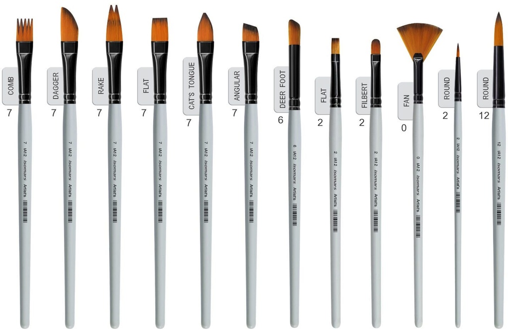 Brush Paint Combo - Mix - Set of 15 - Precision Brushes