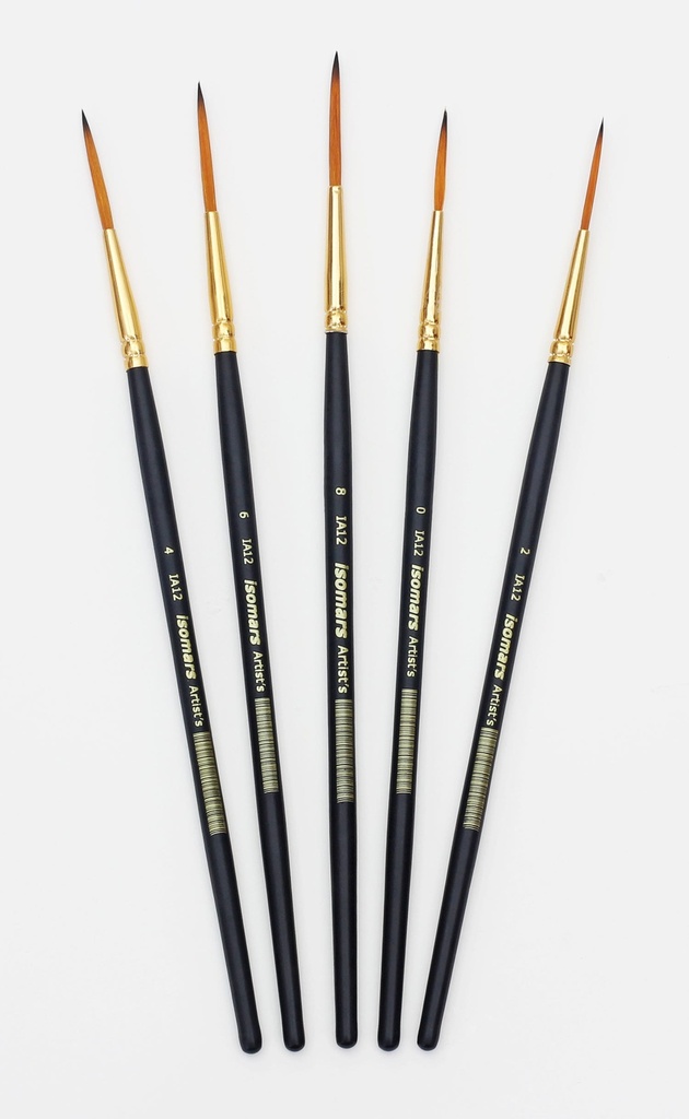 Brush Paint - Long Hair Liner - Set of 5, Mars Artist Brush