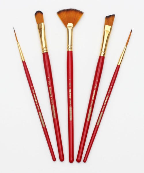Brush Paint - Mix - Set of 5, Mars Artist Brush