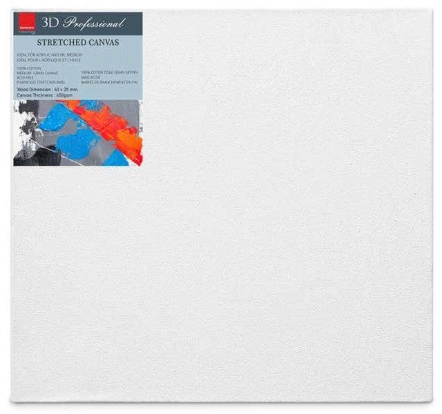 Stretched Canvas 3D - 48x60 / 122 X 152 cm450 Gsm - White - 3D Professional