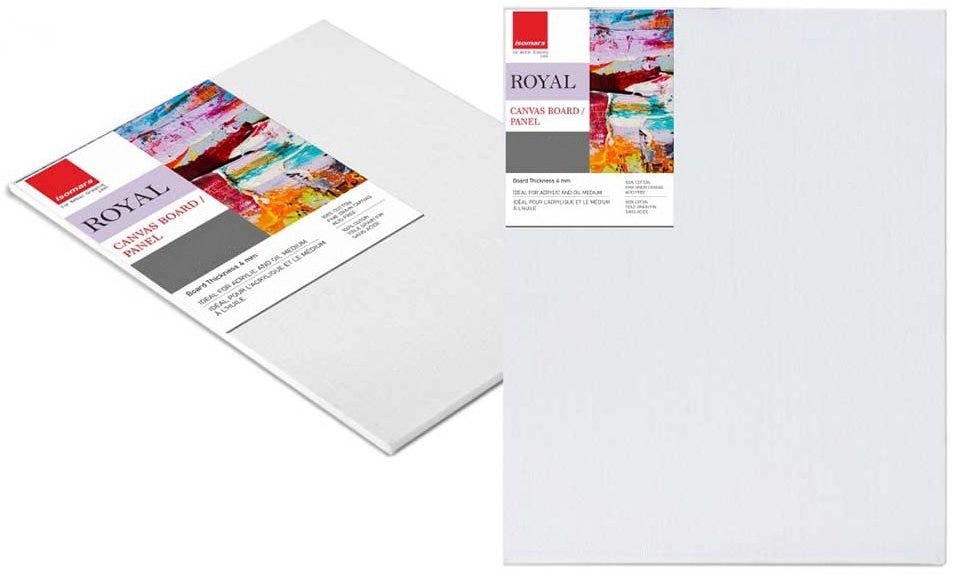 Canvas Panel 10X12 / 25 x 30 cm 380 Gsm - White - Royal