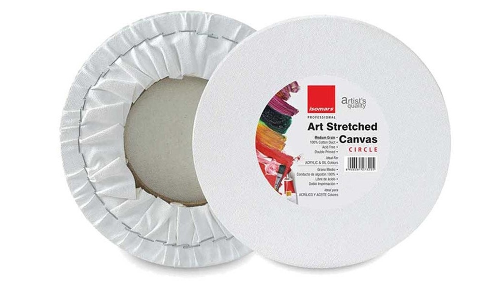 Stretched Circle Canvas Shaped - 8 / 20 cm 380 Gsm - Professional