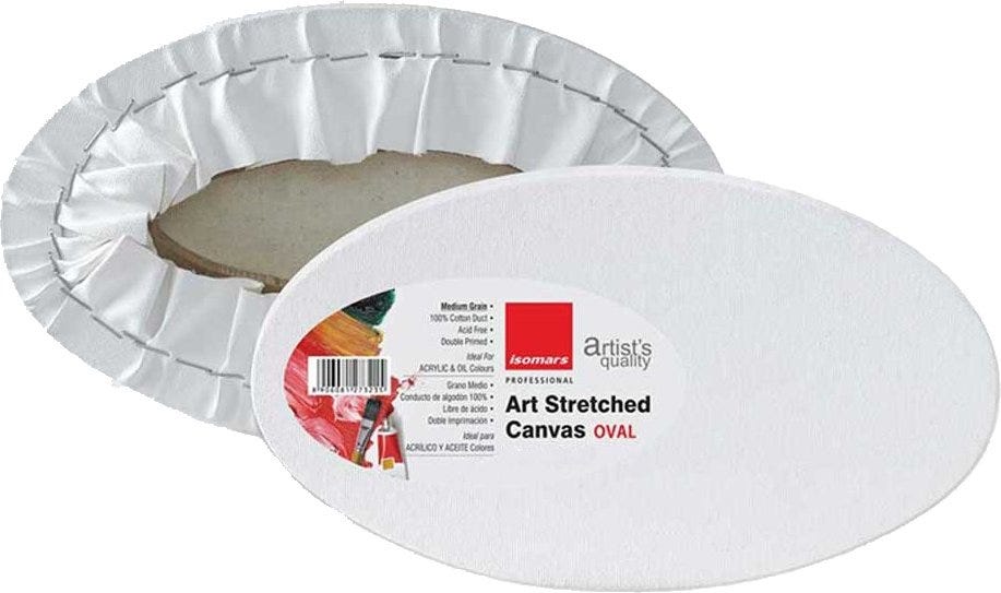 Stretched Oval Canvas Shaped - 16X12 / 30 x 40 cm 380 Gsm - Professional