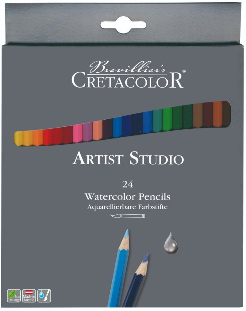 Watercolor Pencils set of 24 - Artist Studio Line - cardboard box