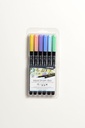 Hangable Plastic Box Aqua BruSH Duo Pastel Tones Set 6 Double Tip Markers