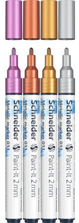 Metallic marker Paint-It 011 2mm Wallet Set1 4 pieces assorted