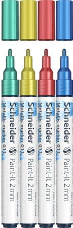 Metallic marker Paint-It 011 2mm Wallet Set2 4 pieces assorted
