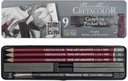 Graphite Pocket Set - 9 Pcs, Tin Box