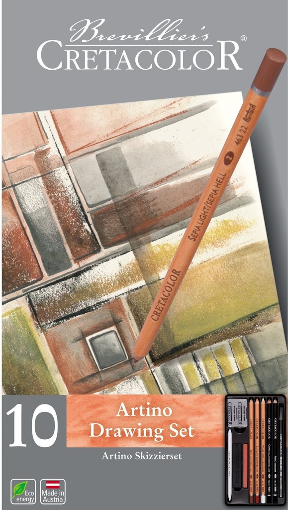 Sketching Art Set of 10pcs - ARTINO,Small tin box