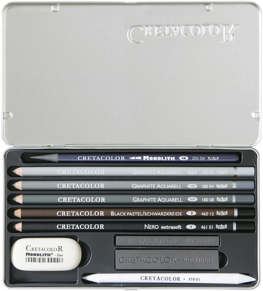 Artino Graphite Set Of 10 Pcs, Tin Box