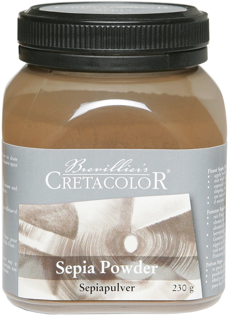 Sepia Powder, 230 G In ClEAr Plastic Container