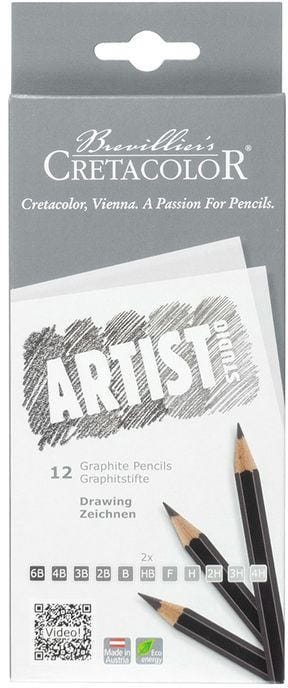Artist Studio Line - 12 Graphite Pencils, Drawing Set, Cardboard Box