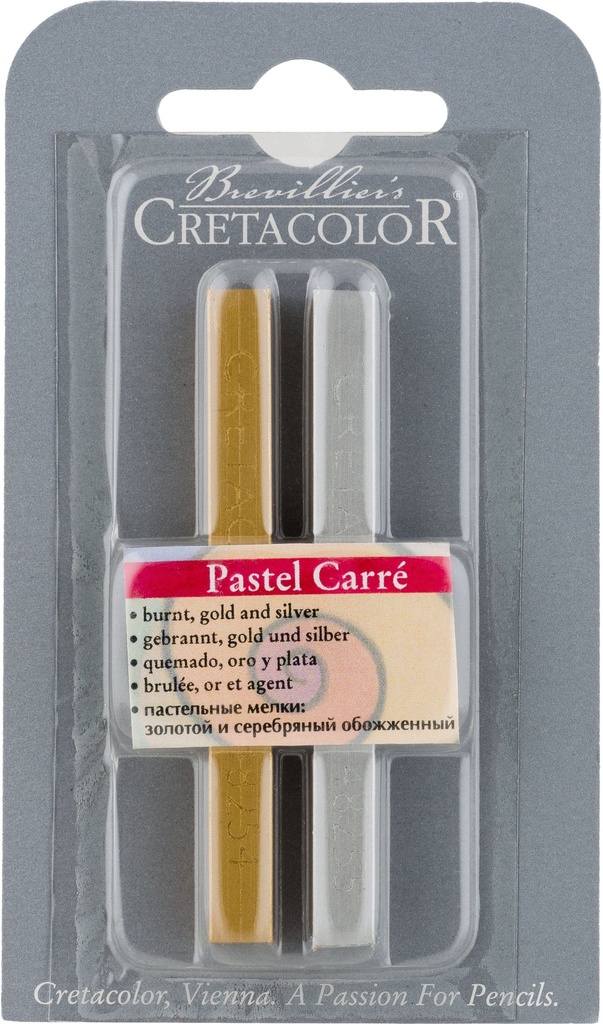 Hard Pastel - Gold & Silver, 7X7 mm, On Blister Card