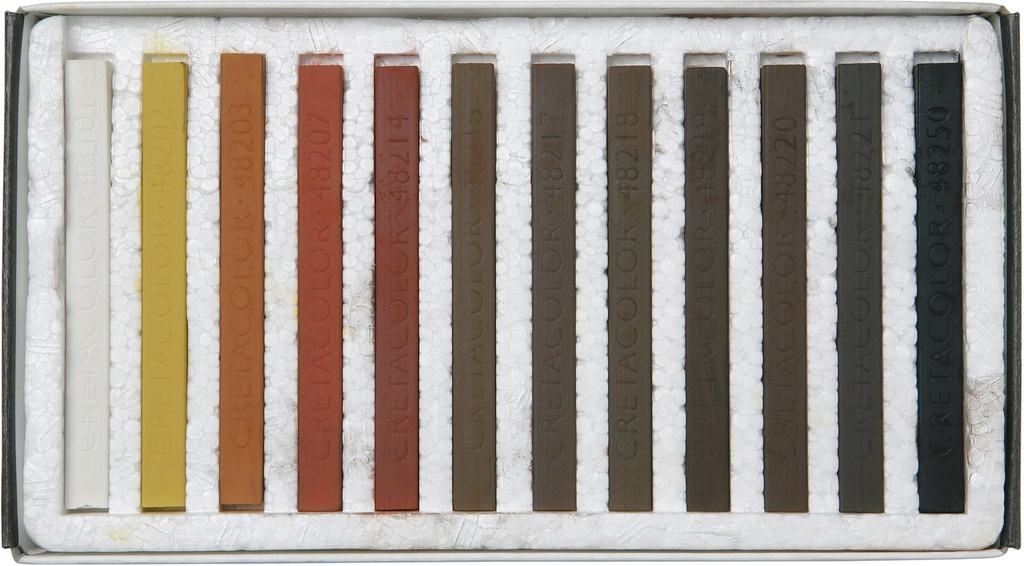Brown Chalks Set Of 12 Pcs Assortment In Cardboard Box