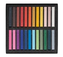 Cardboard Box Polycrayon Soft 24 Assorted Pastel Crayons