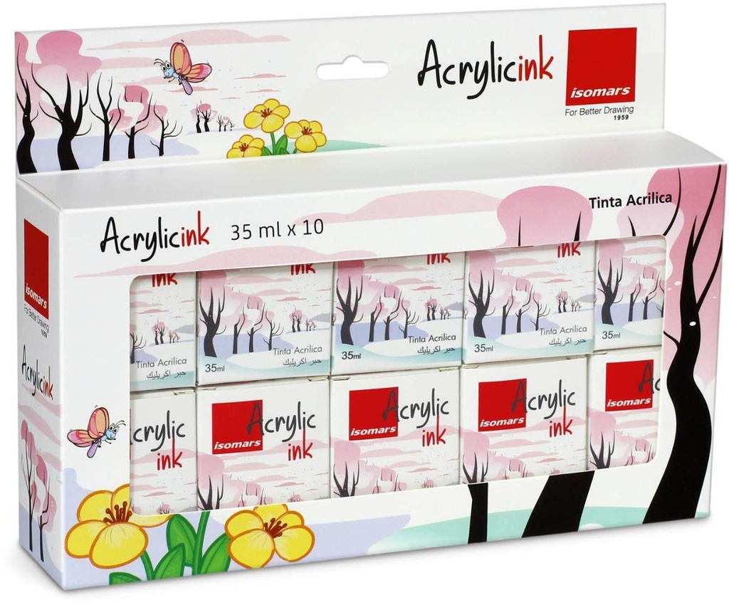 Acrylic Ink Set of 5 Colors - 35ml each