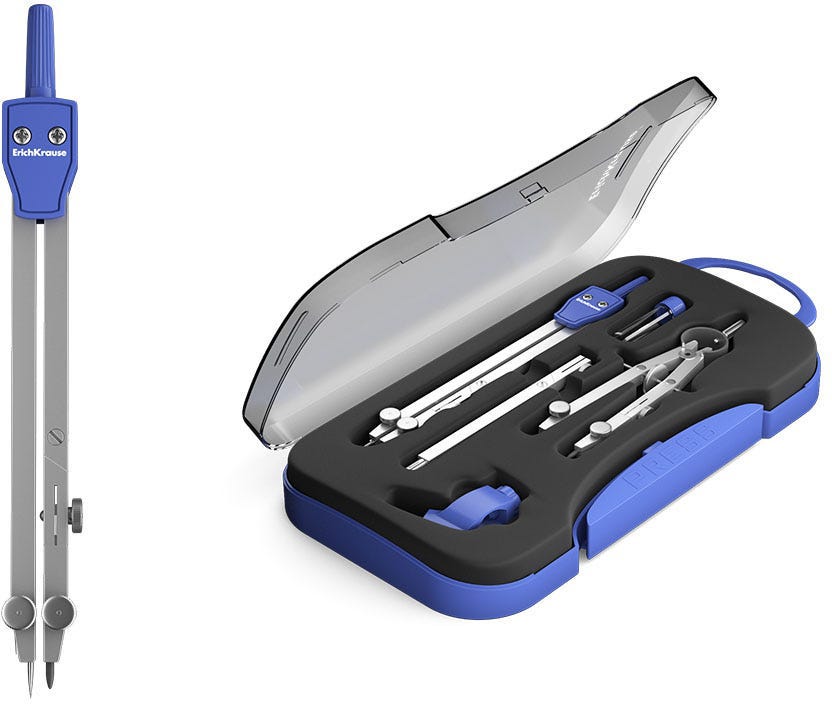 Set Of Drawing Instruments Erichkrause University 140mm.,5 Items